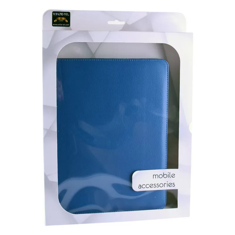 VOLTE-TEL ΘΗΚΗ TABLET 6.5" - 8.4" (21,7cm x 15,7cm) UNIVERSAL LEATHER BOOK STAND BLUE - Image 5