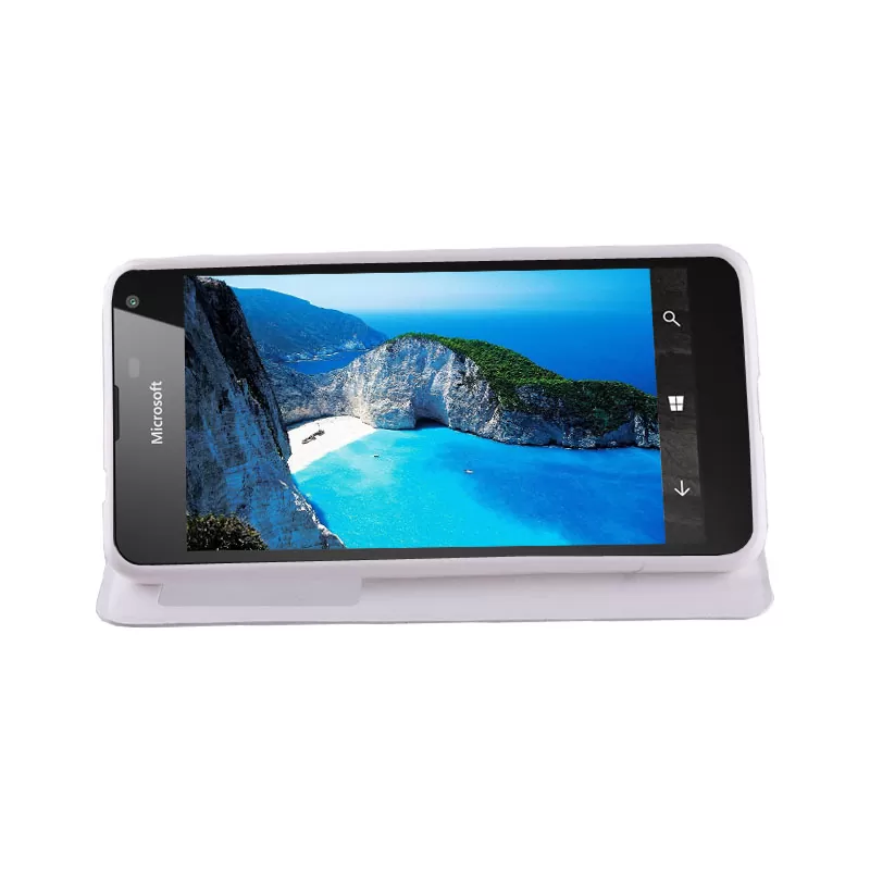 VOLTE-TEL ΘΗΚΗ MICROSOFT LUMIA 650 5.0" LEATHER-TPU VIEW BOOK STAND WHITE - Image 5