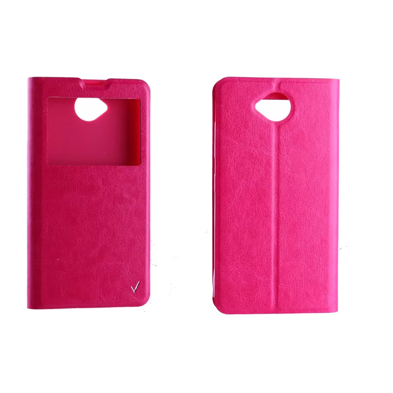 VOLTE-TEL LEATHER-TPU VIEW ΘΗΚΗ MICROSOFT LUMIA 650 5.0in BOOK STAND PINK - Image 3
