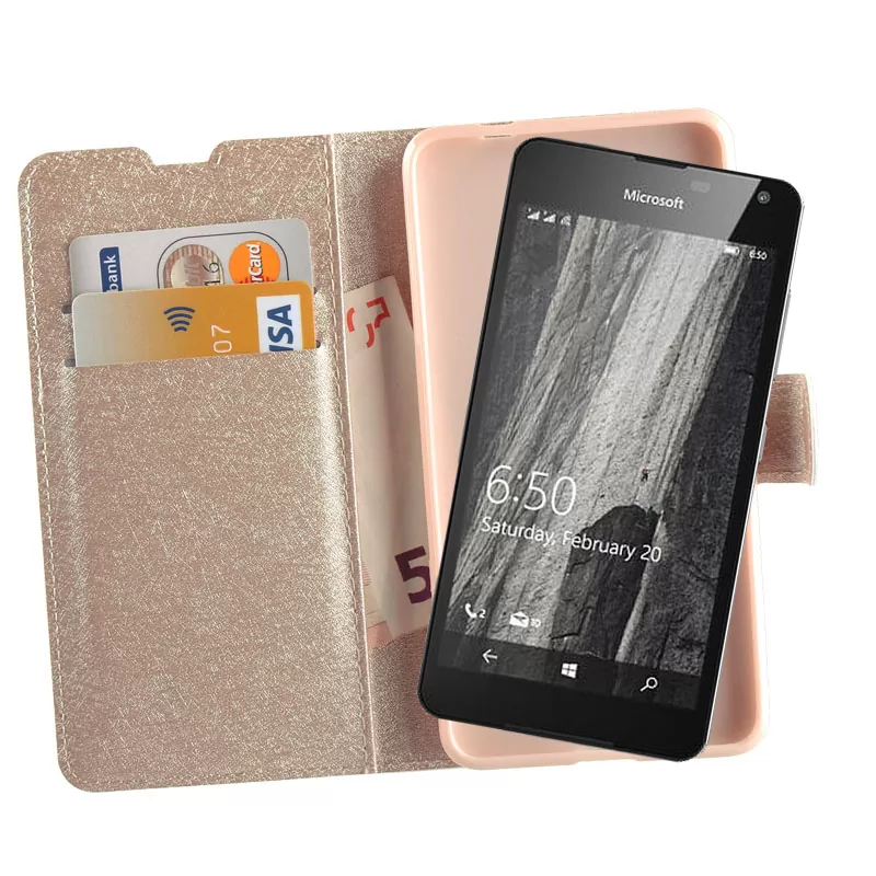 VOLTE-TEL LEATHER GOLD-TPU BOOK STAND ΘΗΚΗ MICROSOFT LUMIA 650 5.0in - Image 4