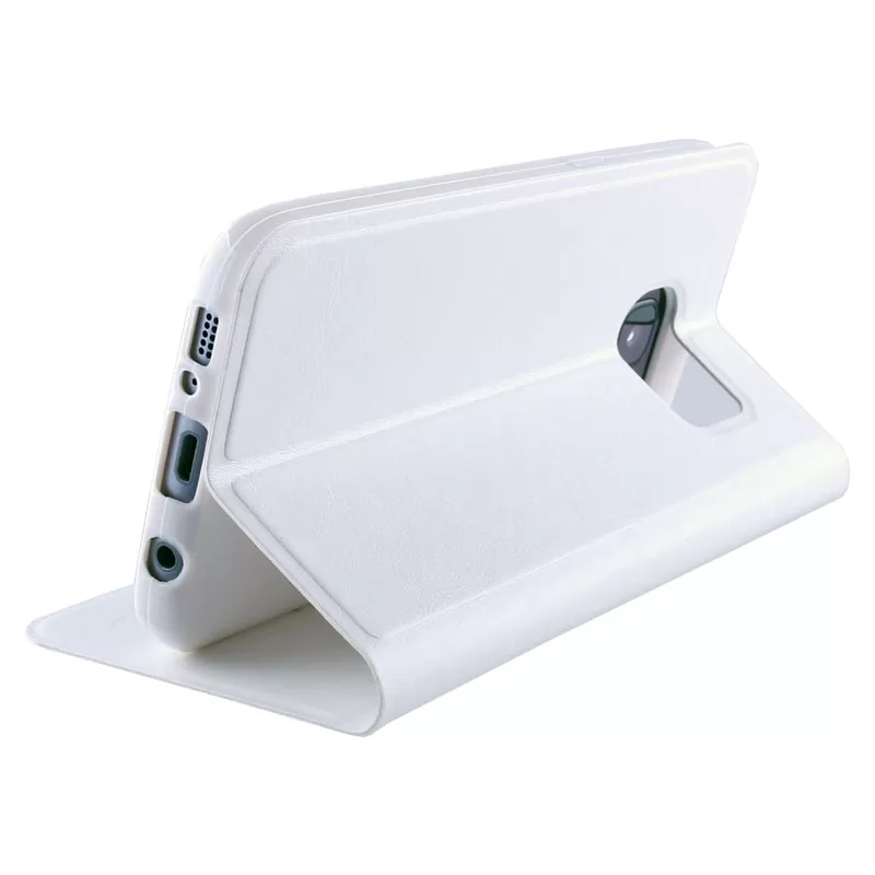 VOLTE-TEL LEATHER-TPU VIEW ΘΗΚΗ SAMSUNG S7 G930 5.1inBOOK STAND WHITE - Image 3