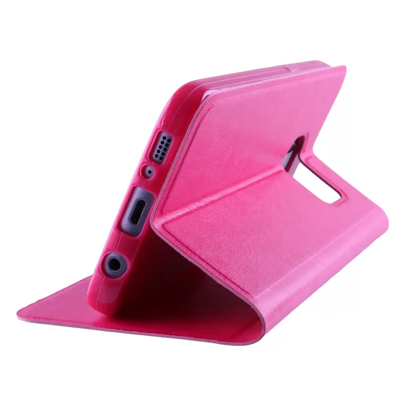 VOLTE-TEL LEATHER-TPU VIEW ΘΗΚΗ SAMSUNG S7 G930 5.1inBOOK STAND PINK - Image 2