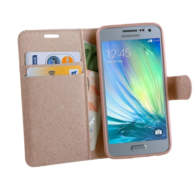 VOLTE-TEL LEATHER GOLD-TPU BOOK STAND ΘΗΚΗ SAMSUNG A3 2016 A310 - Image 4