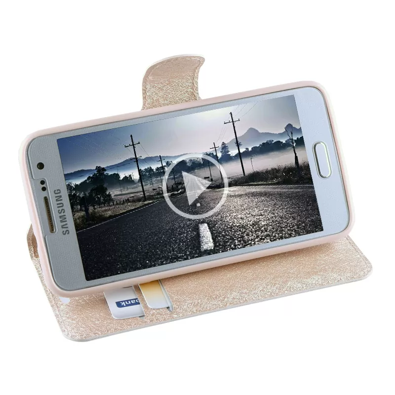 VOLTE-TEL LEATHER GOLD-TPU BOOK STAND ΘΗΚΗ SAMSUNG A3 2016 A310 - Image 3