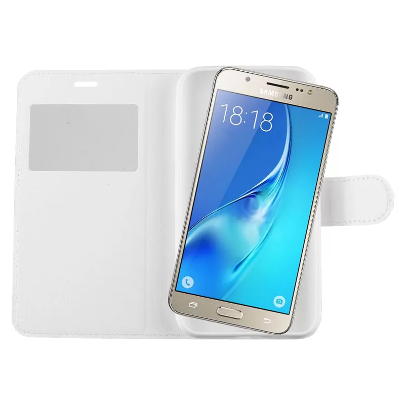 VOLTE-TEL LEATHER-TPU VIEW ΘΗΚΗ SAMSUNG J5 2016 J510 BOOK STAND WHITE - Image 4