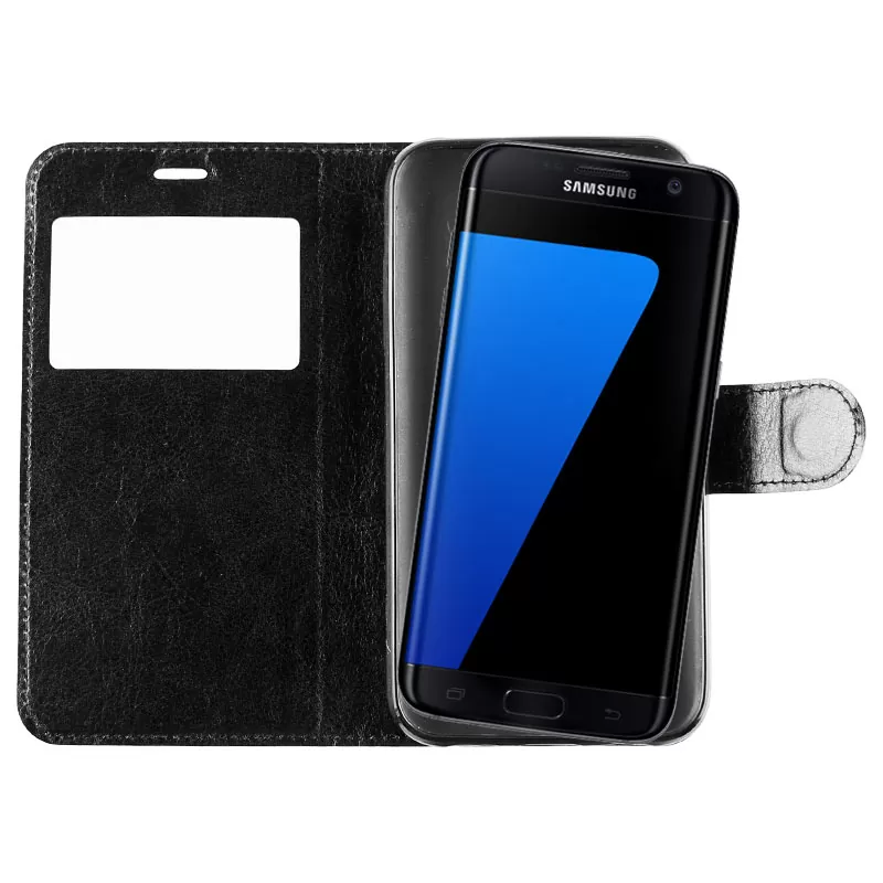 VOLTE-TEL LEATHER-TPU VIEW ΘΗΚΗ SAMSUNG S7 EDGE G935 BOOK STAND BLACK - Image 4