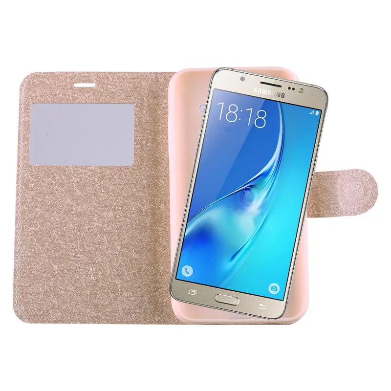 VOLTE-TEL LEATHER GOLD-TPU VIEW BOOK STAND ΘΗΚΗ SAMSUNG J5 2016 J510 - Image 2