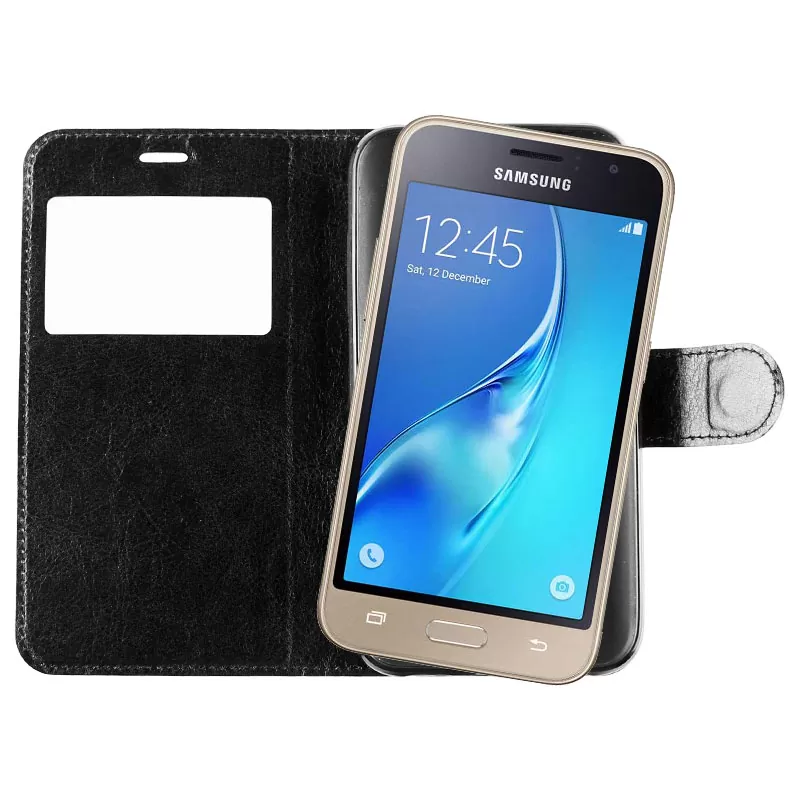 VOLTE-TEL LEATHER-TPU VIEW ΘΗΚΗ SAMSUNG J7 2016 J710 BOOK STAND BLACK - Image 4
