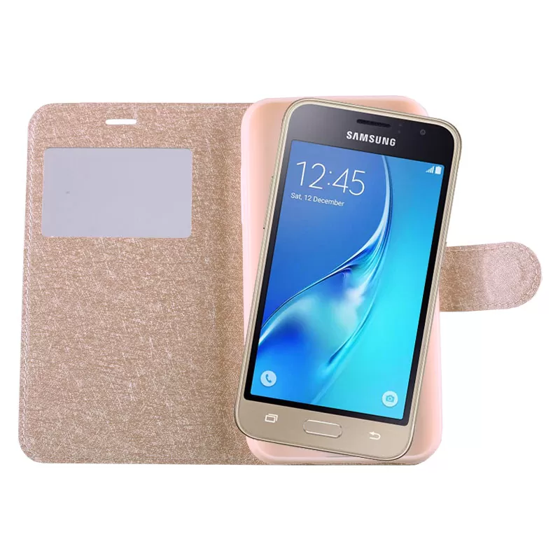 VOLTE-TEL LEATHER GOLD-TPU VIEW BOOK STAND ΘΗΚΗ SAMSUNG J7 2016 J710 - Image 2
