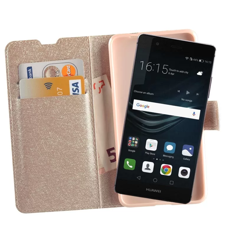 VOLTE-TEL LEATHER GOLD-TPU BOOK STAND ΘΗΚΗ HUAWEI P9 5.2in - Image 4