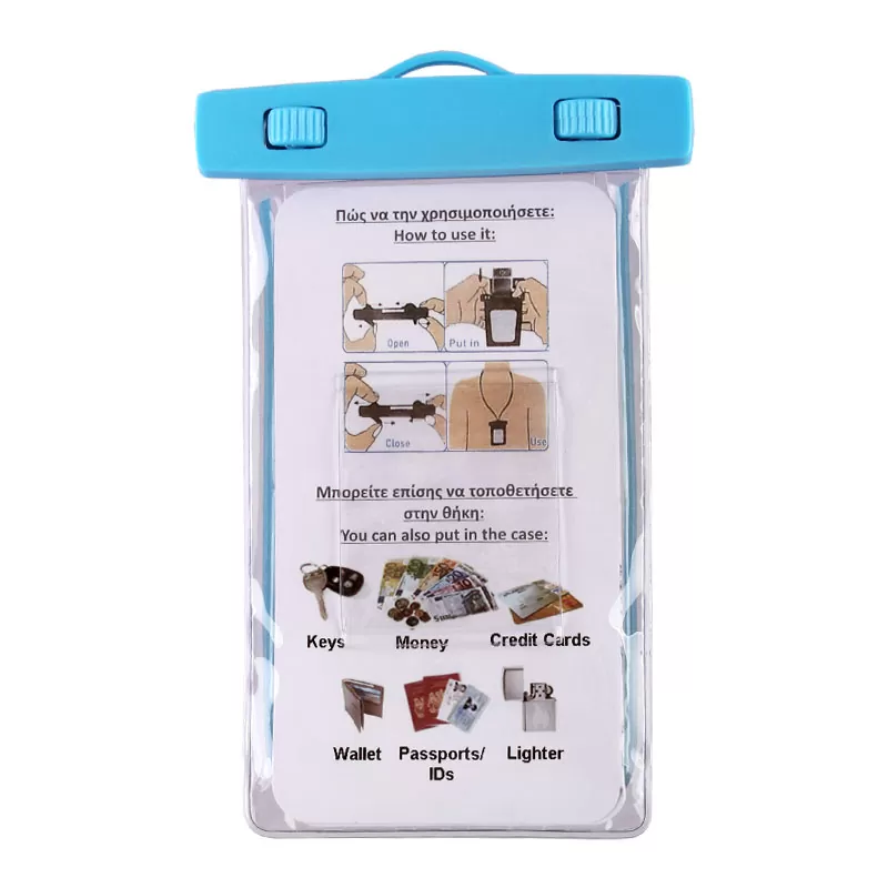 VOLTE-TEL SPORTS ARMBAND LUMINUS ΘΗΚΗ ΑΔΙΑΒΡΟΧΗ 2 IN 1 IPX8 30m MAX SIZE 14.2cm x 7.5cm (5.8in) BLUE - Image 5
