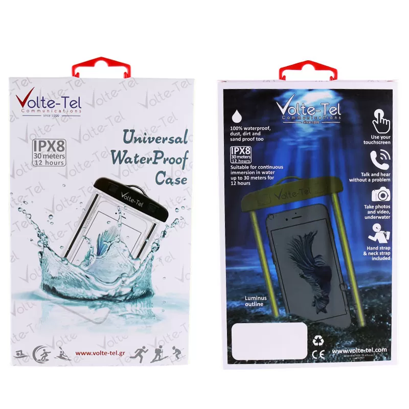 VOLTE-TEL SPORTS ARMBAND LUMINUS ΘΗΚΗ ΑΔΙΑΒΡΟΧΗ 2 IN 1 IPX8 30m MAX SIZE 14.2cm x 7.5cm (5.8in) WHITE - Image 2