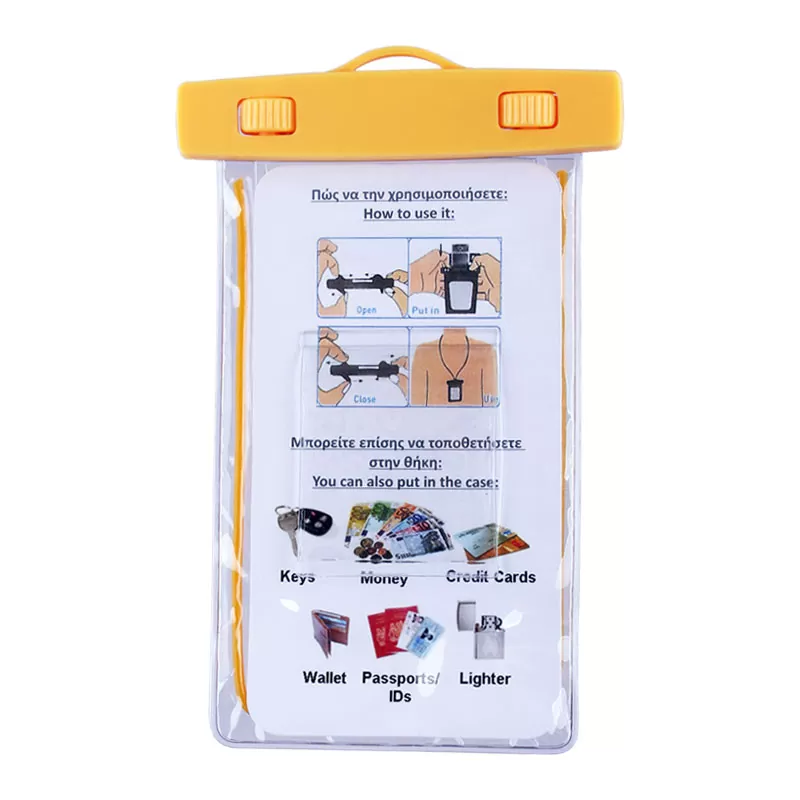VOLTE-TEL SPORTS ARMBAND LUMINUS ΘΗΚΗ ΑΔΙΑΒΡΟΧΗ 2 IN 1 IPX8 30m MAX SIZE 14.2cm x 7.5cm (5.8in) YELLOW - Image 5