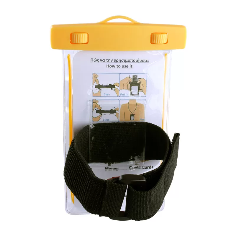 VOLTE-TEL SPORTS ARMBAND LUMINUS ΘΗΚΗ ΑΔΙΑΒΡΟΧΗ 2 IN 1 IPX8 30m MAX SIZE 14.2cm x 7.5cm (5.8in) YELLOW - Image 3