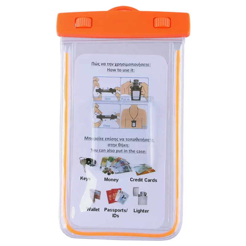 VOLTE-TEL SPORTS ARMBAND LUMINUS ΘΗΚΗ ΑΔΙΑΒΡΟΧΗ 2 IN 1 IPX8 30m MAX SIZE 14.2cm x 7.5cm (5.8in) ORANGE - Image 5