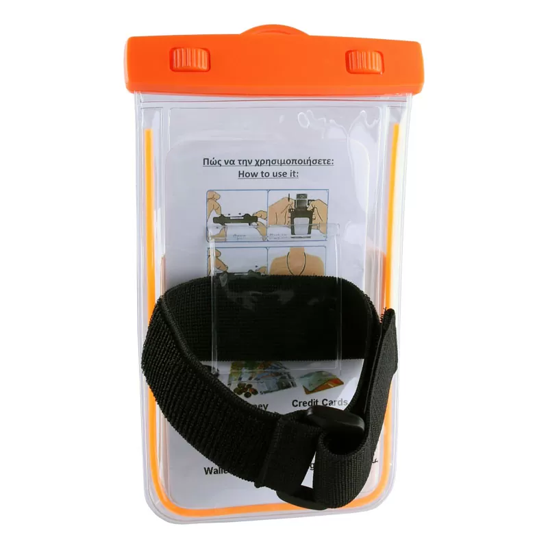 VOLTE-TEL SPORTS ARMBAND LUMINUS ΘΗΚΗ ΑΔΙΑΒΡΟΧΗ 2 IN 1 IPX8 30m MAX SIZE 16.3cm x 8.2cm (6.9in) ORANGE - Image 3