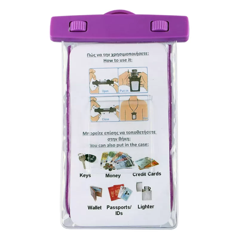 VOLTE-TEL SPORTS ARMBAND LUMINUS ΘΗΚΗ ΑΔΙΑΒΡΟΧΗ 2 IN 1 IPX8 30m MAX SIZE 16.3cm x 8.2cm (6.9in) PURPLE - Image 5