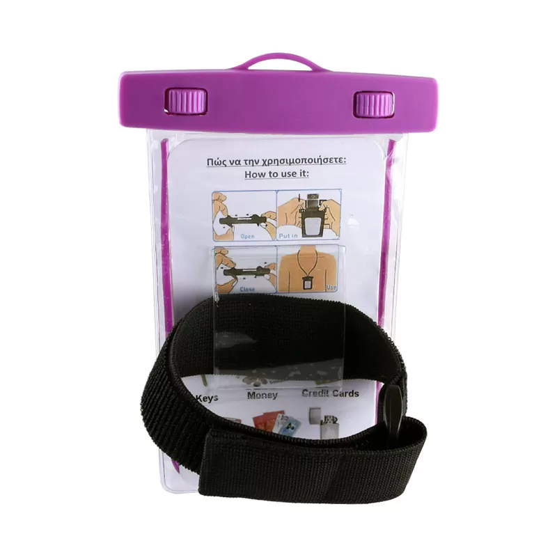 VOLTE-TEL SPORTS ARMBAND LUMINUS ΘΗΚΗ ΑΔΙΑΒΡΟΧΗ 2 IN 1 IPX8 30m MAX SIZE 16.3cm x 8.2cm (6.9in) PURPLE - Image 3