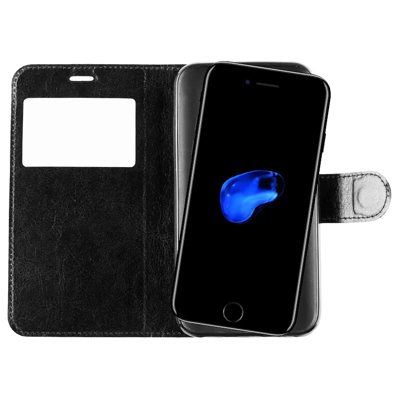 VOLTE-TEL LEATHER-TPU VIEW ΘΗΚΗ IPHONE SE 2022/IPHONE SE 2020/IPHONE 8/7 4.7in BOOK STAND BLACK - Image 4