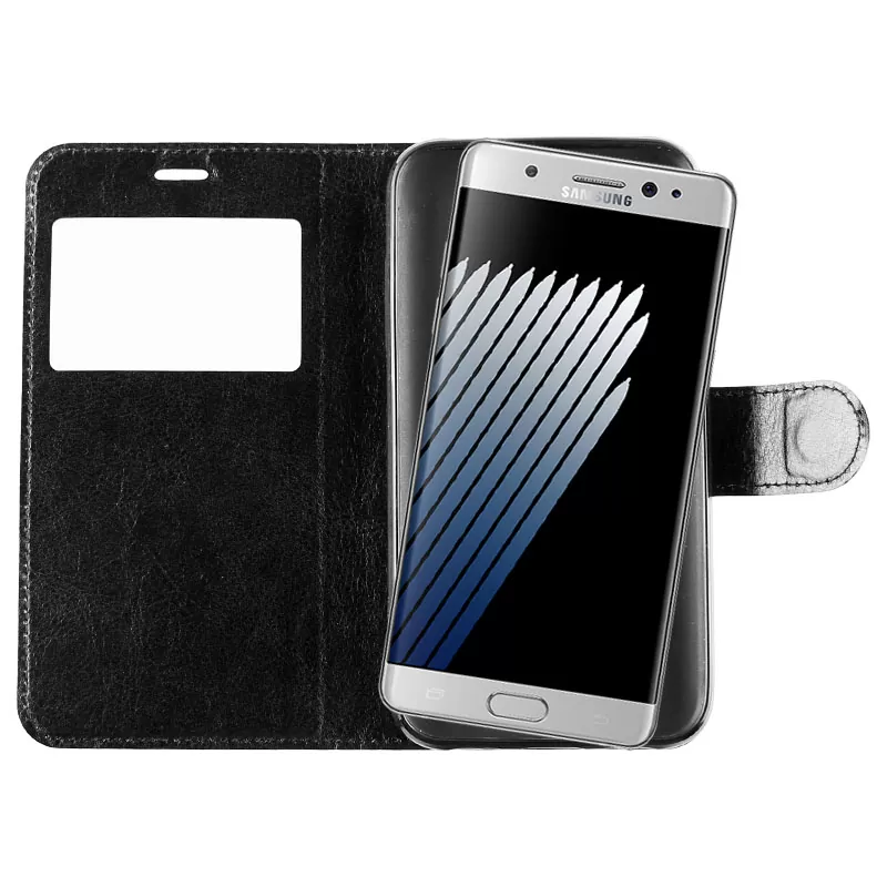 VOLTE-TEL LEATHER-TPU VIEW ΘΗΚΗ SAMSUNG NOTE FE BOOK STAND BLACK - Image 4