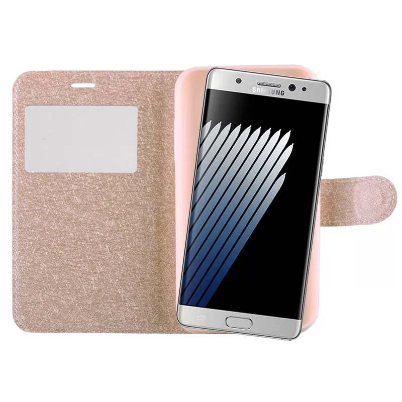VOLTE-TEL LEATHER GOLD-TPU VIEW BOOK STAND ΘΗΚΗ SAMSUNG NOTE FE - Image 4