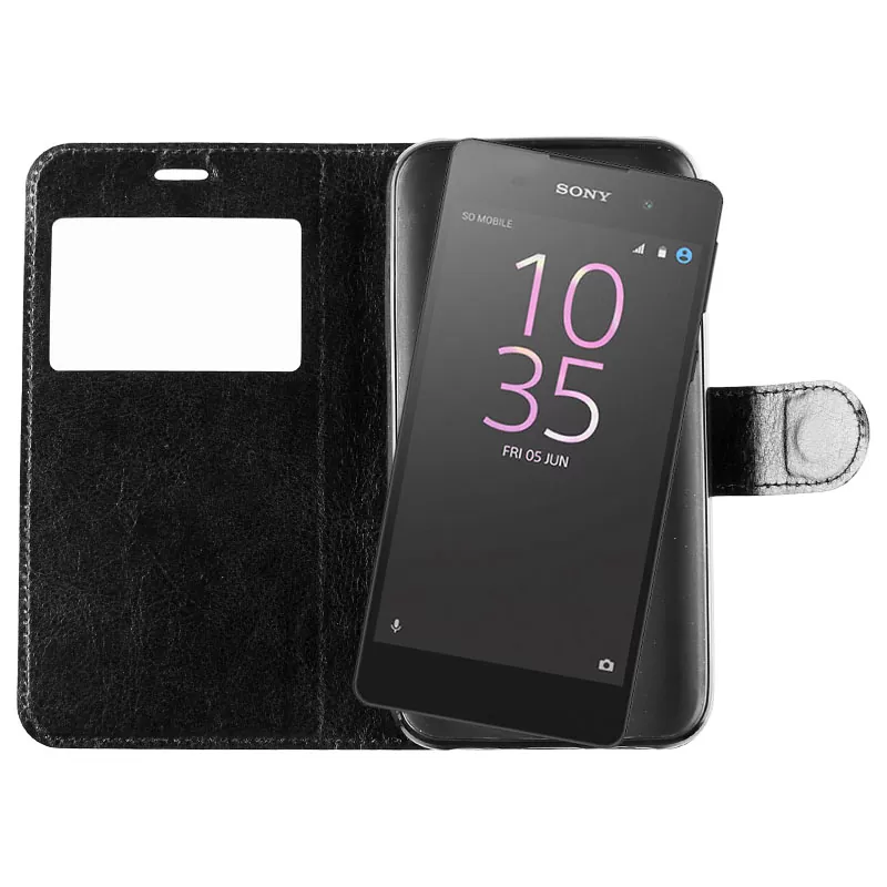 VOLTE-TEL LEATHER-TPU VIEW ΘΗΚΗ SONY XPERIA E5 F3311 BOOK STAND BLACK - Image 4