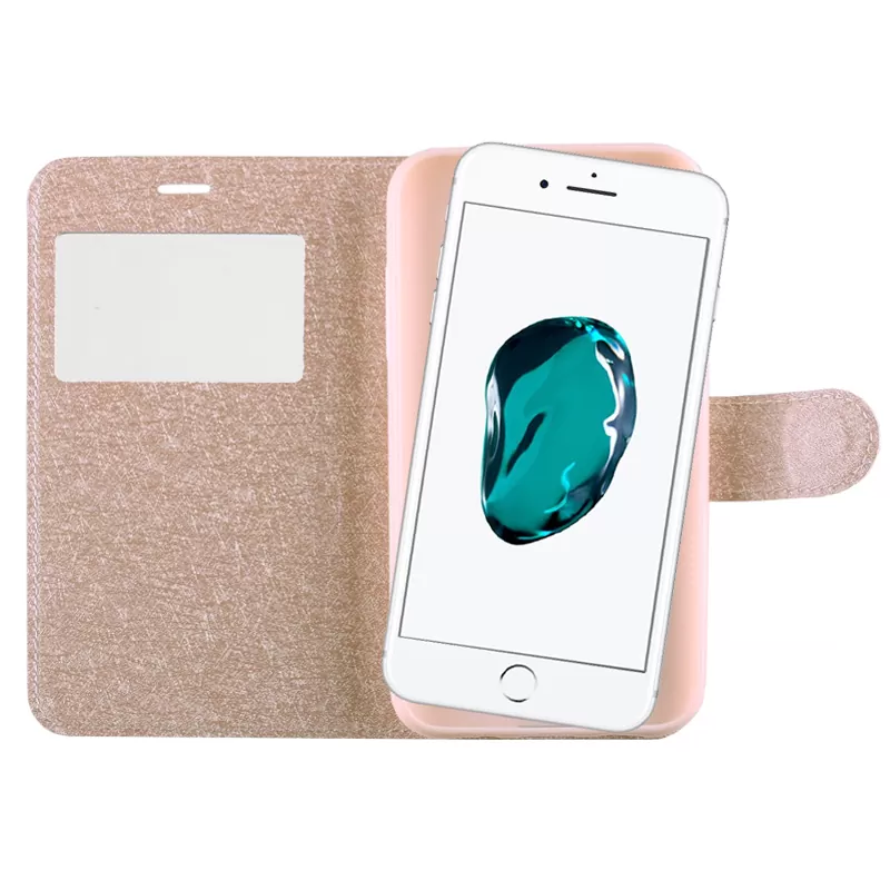 VOLTE-TEL LEATHER GOLD-TPU VIEW BOOK STAND ΘΗΚΗ IPHONE 8/7 PLUS 5.5in - Image 4