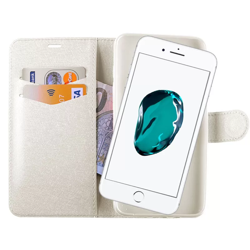 VOLTE-TEL LEATHER-TPU BOOK STAND ΘΗΚΗ IPHONE 8/7 PLUS 5.5in SILK WHITE - Image 4