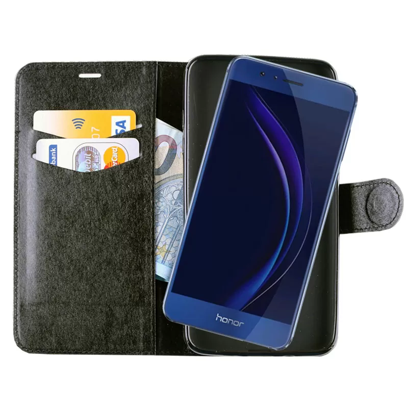 VOLTE-TEL LEATHER-TPU BOOK STAND ΘΗΚΗ HONOR 8 SILK BLACK - Image 4