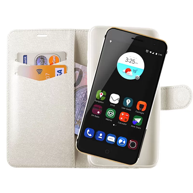 VOLTE-TEL LEATHER-TPU BOOK STAND ΘΗΚΗ ZTE BLADE V7 SILK WHITE - Image 4