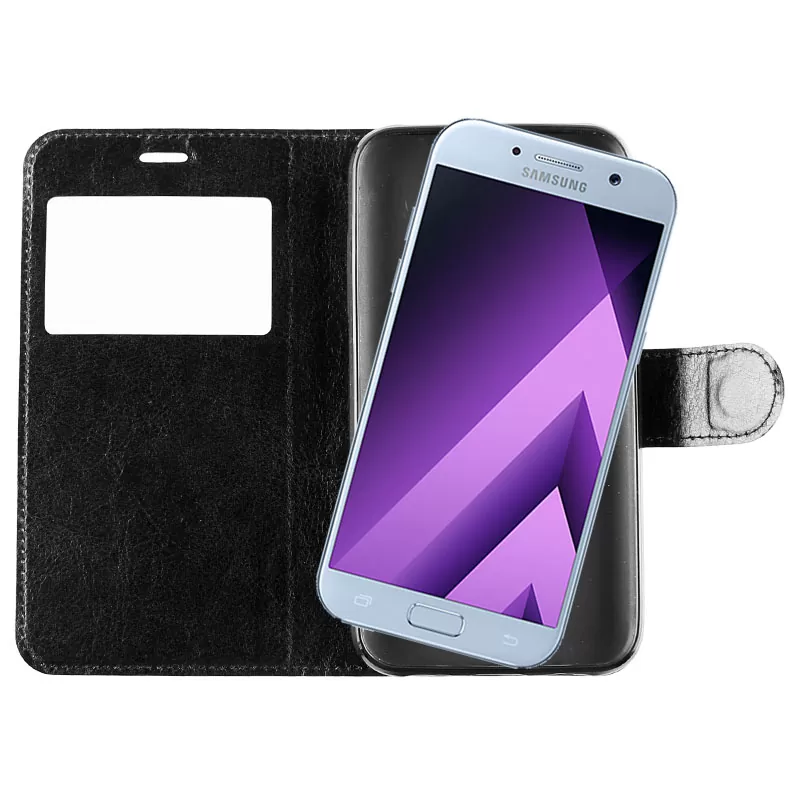 VOLTE-TEL LEATHER-TPU VIEW ΘΗΚΗ SAMSUNG A5 2017 A520 BOOK STAND BLACK - Image 4