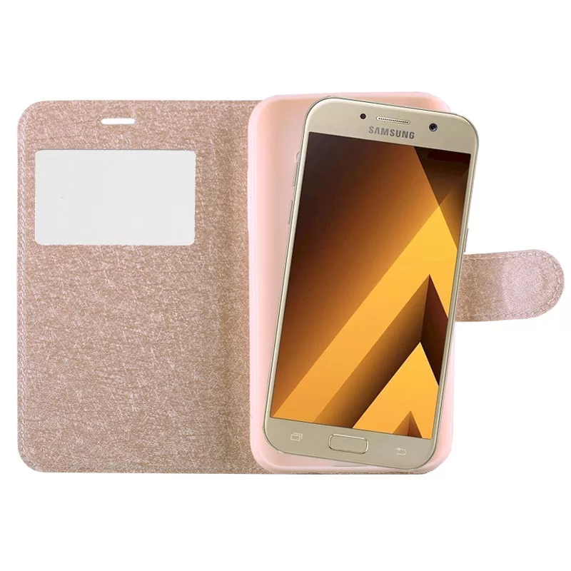 VOLTE-TEL LEATHER GOLD-TPU VIEW BOOK STAND ΘΗΚΗ SAMSUNG A5 2017 A520 - Image 4