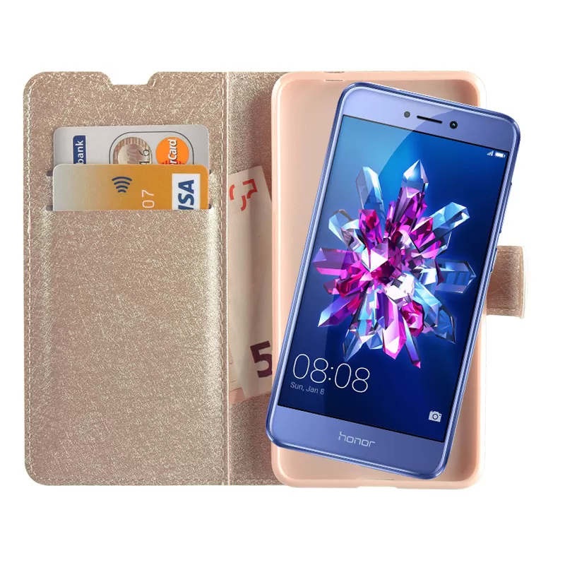 VOLTE-TEL LEATHER GOLD-TPU BOOK STAND ΘΗΚΗ HUAWEI P9 LITE 2017 5.2in - Image 4