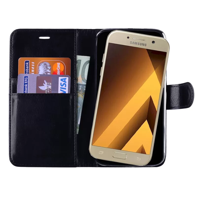 VOLTE-TEL LEATHER-TPU BOOK STAND ΘΗΚΗ SAMSUNG A3 2017 A320 BLACK - Image 4