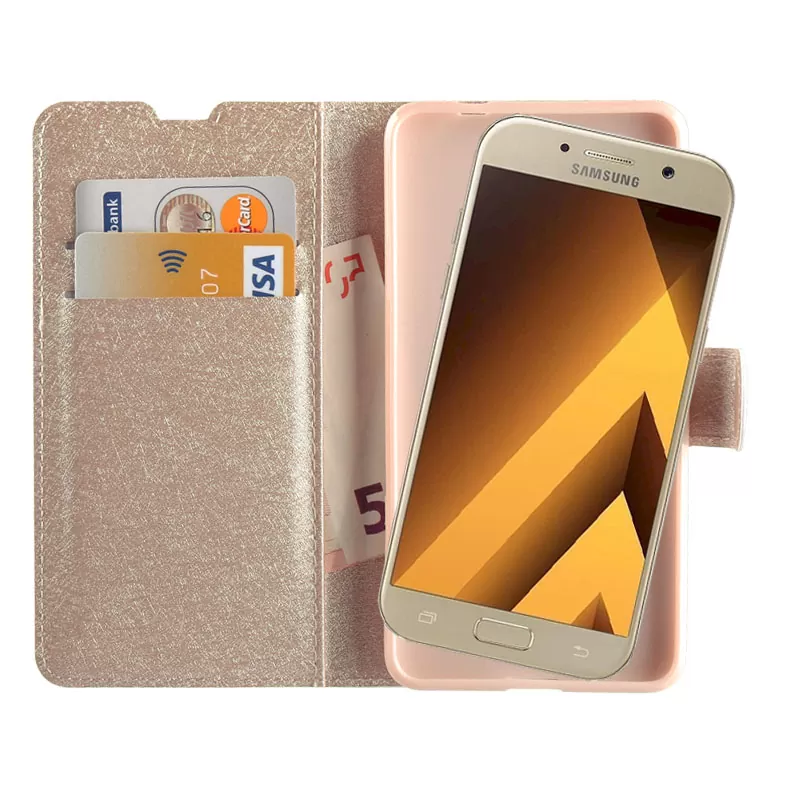 VOLTE-TEL LEATHER GOLD-TPU BOOK STAND ΘΗΚΗ SAMSUNG A3 2017 A320 - Image 4