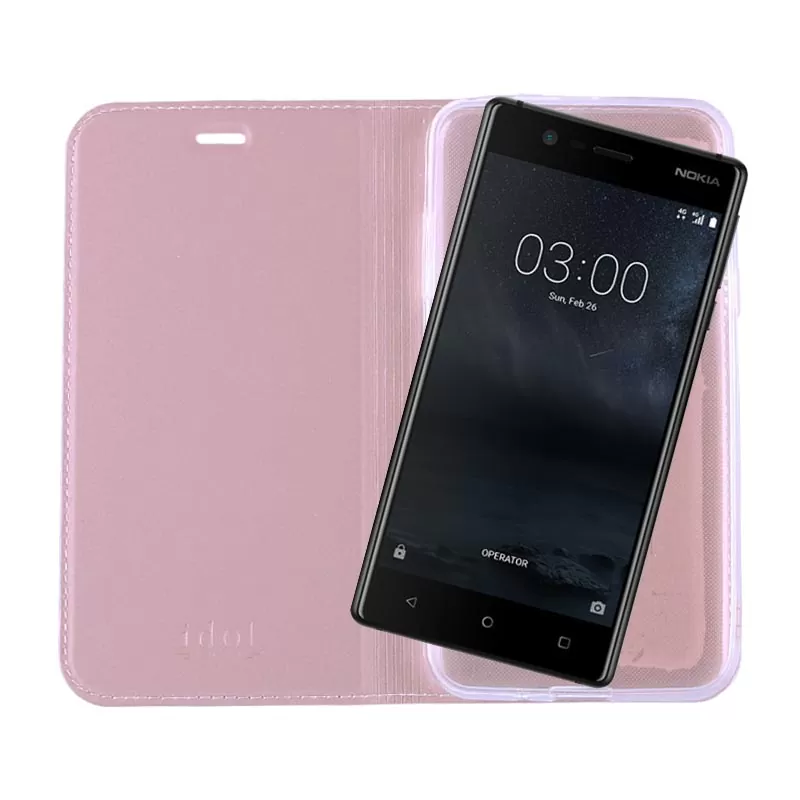 IDOL 1991 PRIME MAGNET BOOK STAND ΘΗΚΗ NOKIA 3 5.0in ROSE GOLD - Image 7