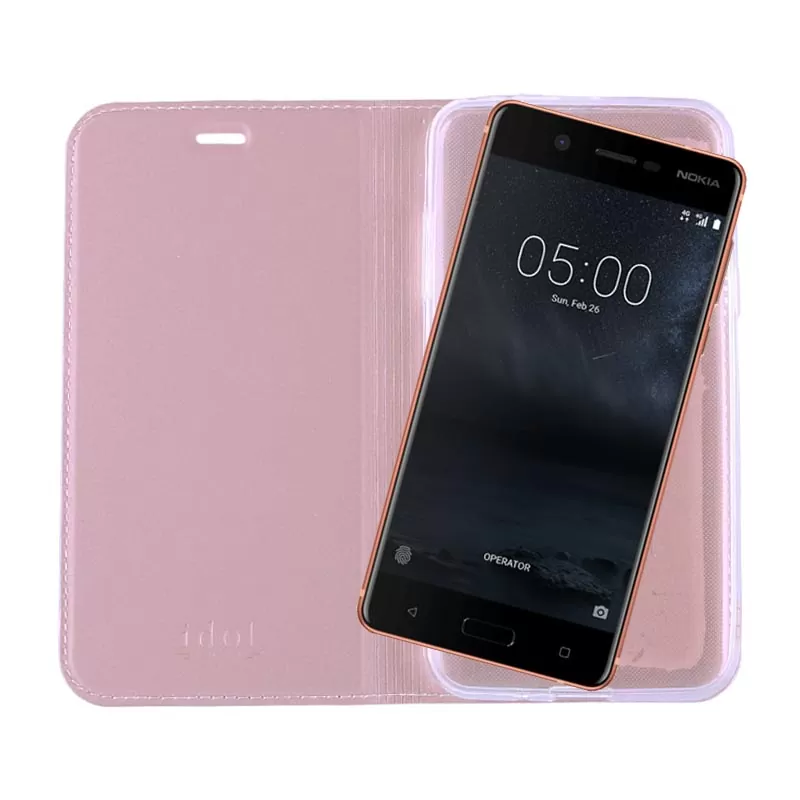 IDOL 1991 PRIME MAGNET BOOK STAND ΘΗΚΗ NOKIA 5 5.2in ROSE GOLD - Image 7