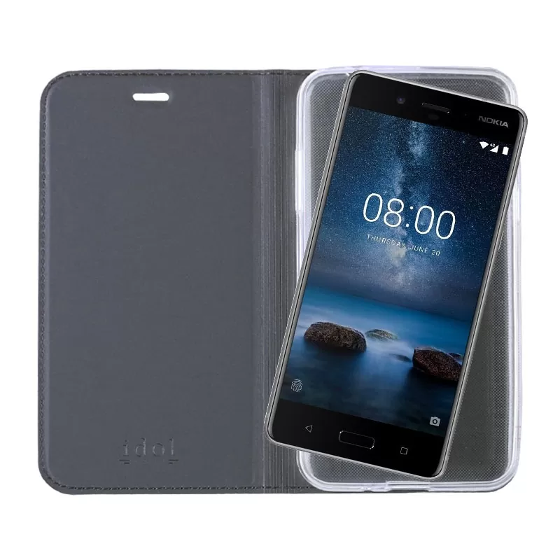 IDOL 1991 PRIME MAGNET BOOK STAND ΘΗΚΗ NOKIA 8 5.3in DARK GREY - Image 7