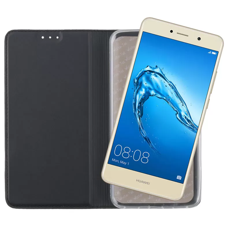 VOLTE-TEL MAGNET BOOK STAND ΘΗΚΗ HUAWEI Y7 2017 5.5in DARK GREY - Image 5