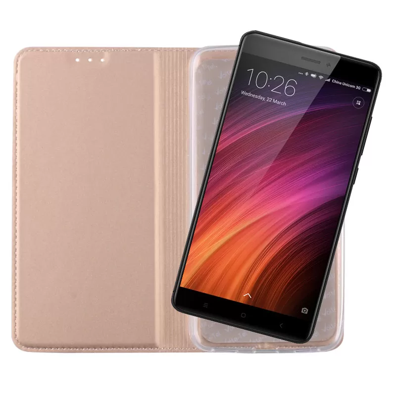VOLTE-TEL MAGNET BOOK STAND ΘΗΚΗ XIAOMI REDMI NOTE 4X 5.5in GOLD - Image 5