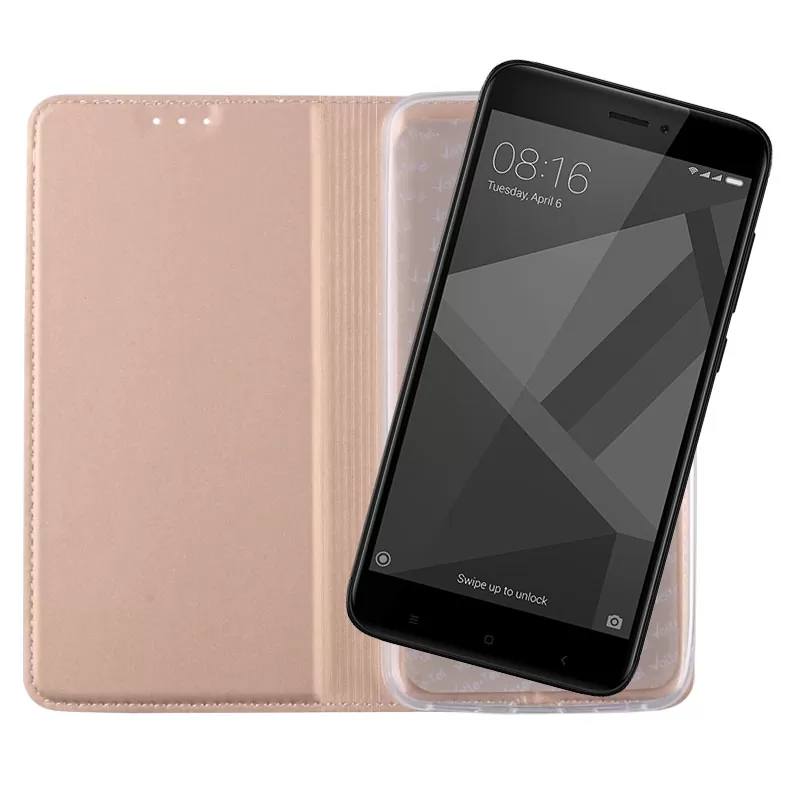 VOLTE-TEL MAGNET BOOK STAND ΘΗΚΗ XIAOMI REDMI 4X 5.0in GOLD - Image 5