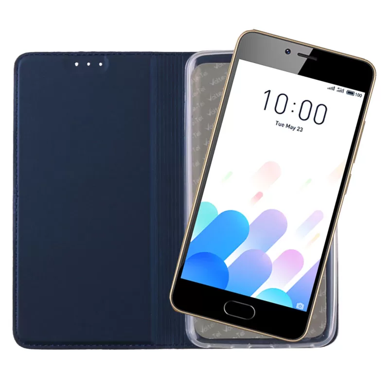 VOLTE-TEL MAGNET BOOK STAND ΘΗΚΗ MEIZU M5C 5.0in DARK BLUE - Image 5