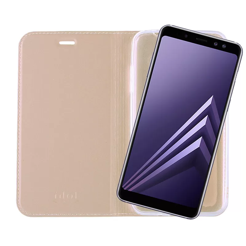 IDOL 1991 PRIME MAGNET BOOK STAND ΘΗΚΗ SAMSUNG A8 2018 A530 GOLD - Image 7