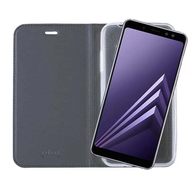 IDOL 1991 PRIME MAGNET BOOK STAND ΘΗΚΗ SAMSUNG A8 2018 A530 DARK GREY - Image 7