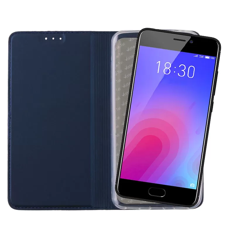 VOLTE-TEL MAGNET BOOK STAND ΘΗΚΗ MEIZU M6 5.2in DARK BLUE - Image 5