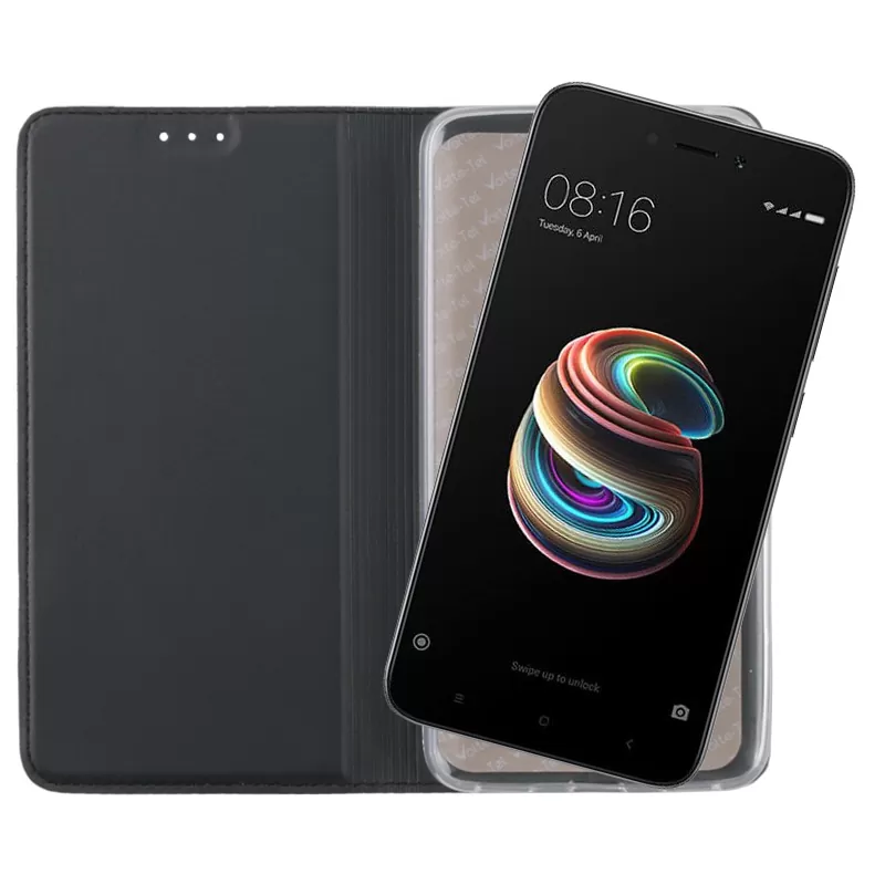 VOLTE-TEL MAGNET BOOK STAND ΘΗΚΗ XIAOMI REDMI 5A 5.0in DARK GREY - Image 5