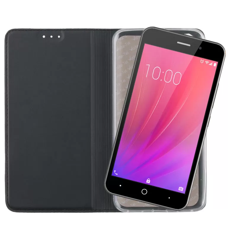 VOLTE-TEL MAGNET BOOK STAND ΘΗΚΗ ZTE BLADE A602 5.5in DARK GREY - Image 5