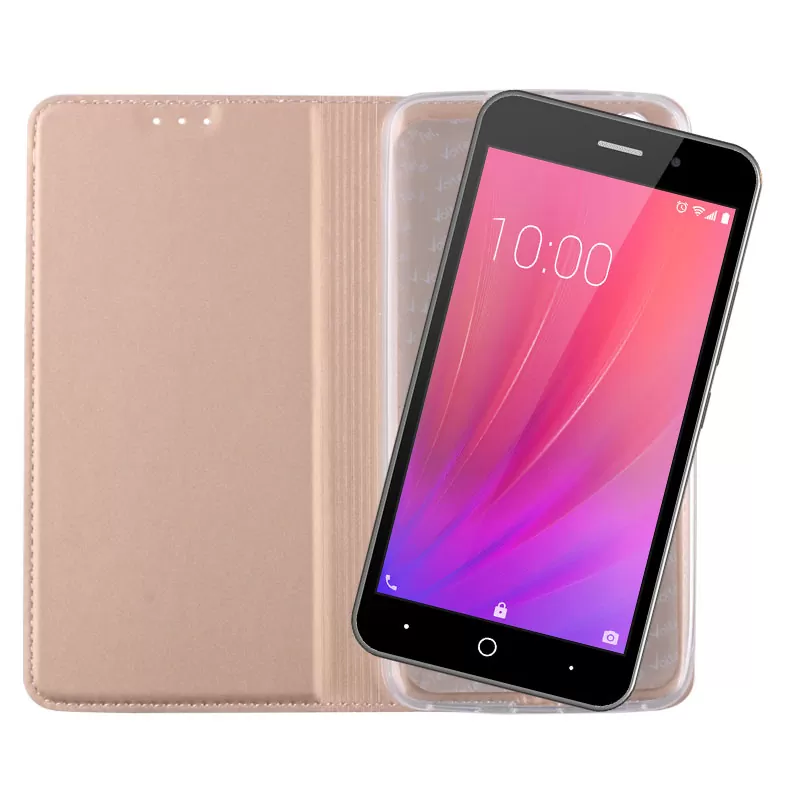 VOLTE-TEL MAGNET BOOK STAND ΘΗΚΗ ZTE BLADE A602 5.5in GOLD - Image 5