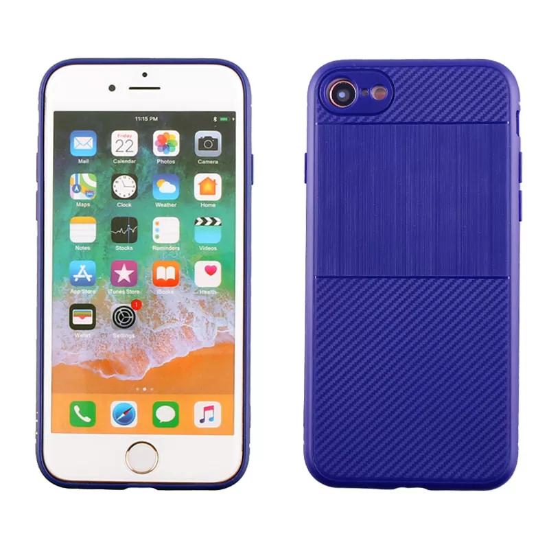 IDOL 1991 CARBON TPU ΘΗΚΗ IPHONE SE 2022/IPHONE SE 2020/IPHONE 8/7 4.7in  BLUE - Image 6