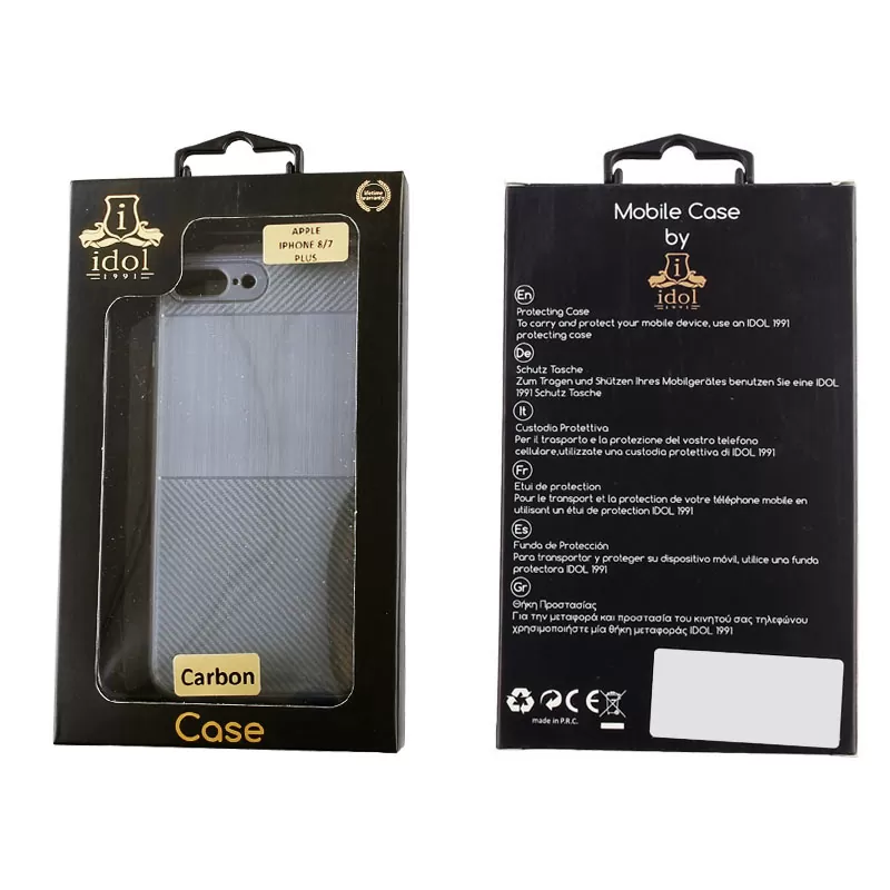 IDOL 1991 CARBON TPU ΘΗΚΗ IPHONE 8 PLUS/7 PLUS 5.5in  GREY - Image 2